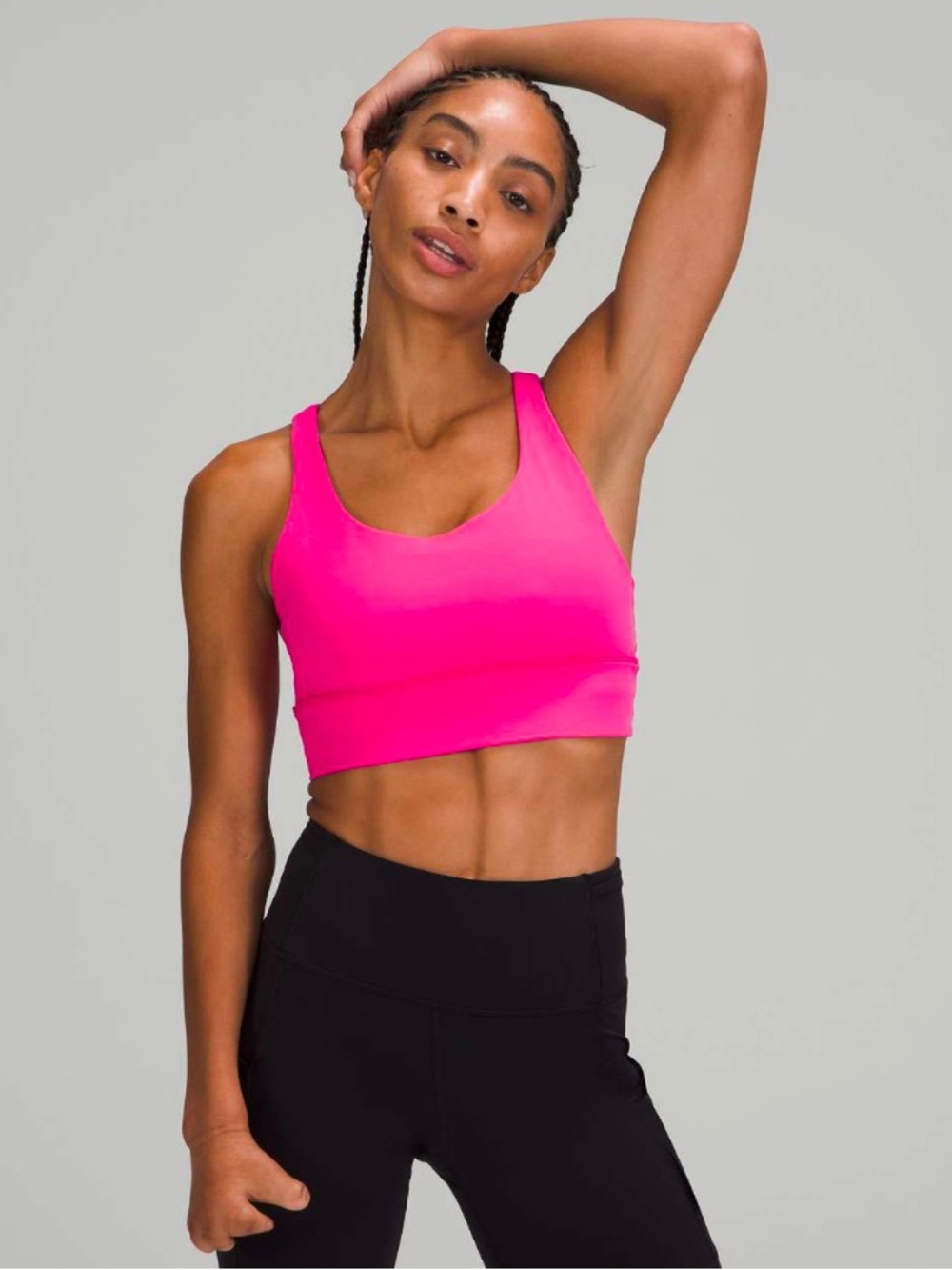Lululemon Energy Longline Bra Medium Support, B–D Cups in Sonic Pink size 10